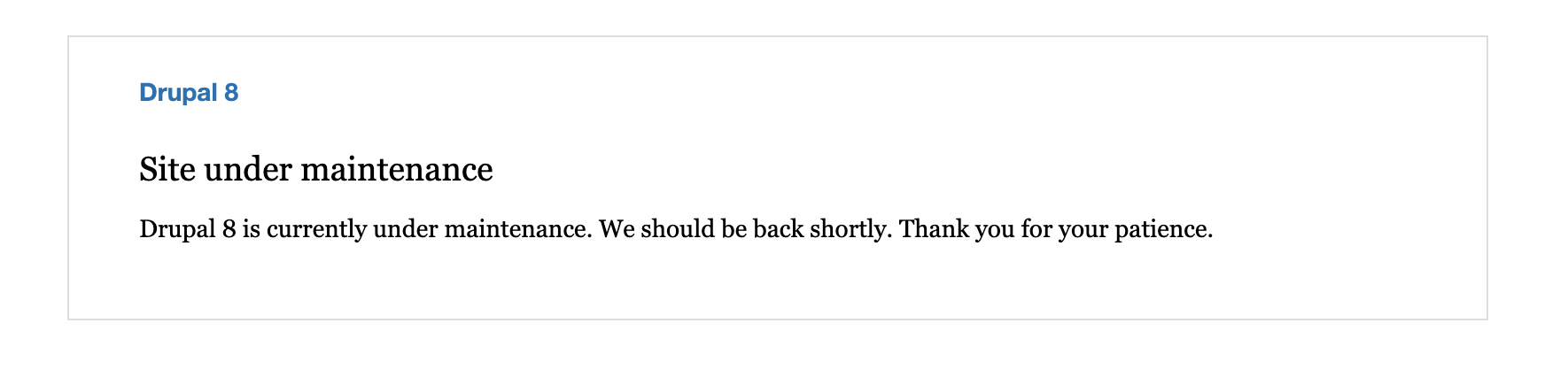 message maintenance